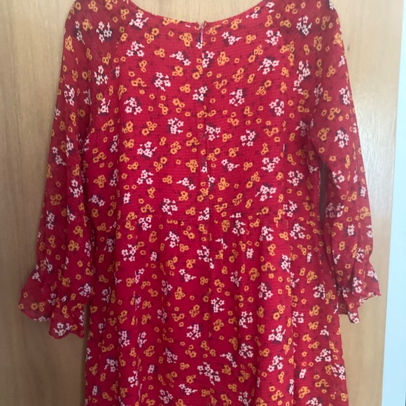 Free People Red Floral dress - Picture 3 of 3